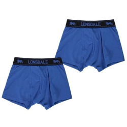 Lonsdale Chlapčenské Trenky 2 Pack Modré