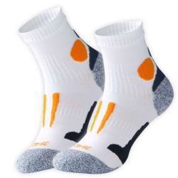Stark Soul® Bežecké Ponožky so špeciálnou výplòou 2 páry biele oranžové