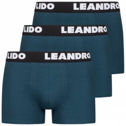 LEANDRO LIDO Pnske Boxerky 3Pack Modr