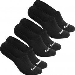 SportSpar Pnske Sneaker Ponoky 3 Pack ierne