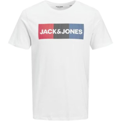 Jack and Jones Pánske Tričko Logo Biele