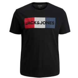 Jack and Jones Pánske Tričko Logo Čierne