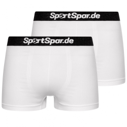 SportSpar Bezvov Boxerky 2 Pack biele